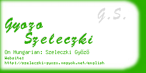gyozo szeleczki business card